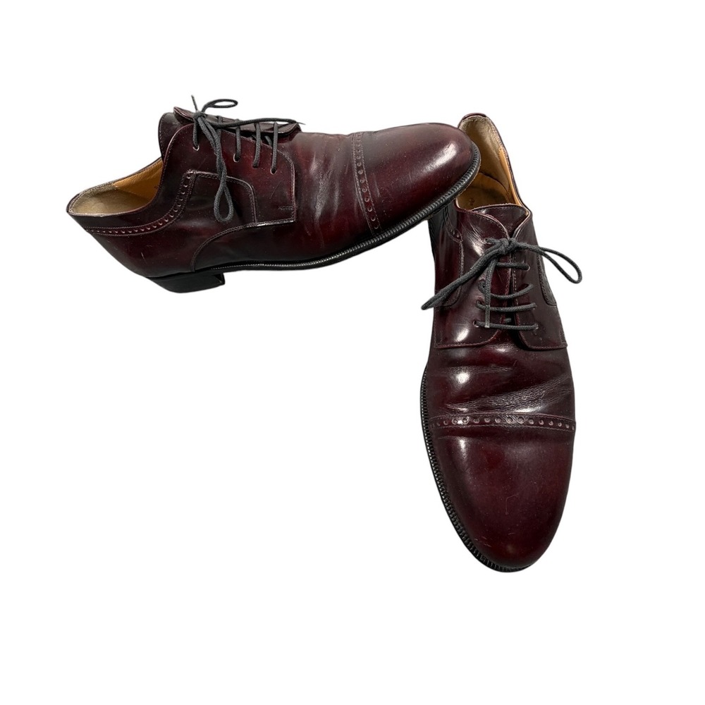 Bruno Magli Vica Mens Dress Shoes Cap Toe Oxford Leather Burgundy Size 11 M